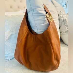 Michael Kors Tan Leather Hobo Bag
